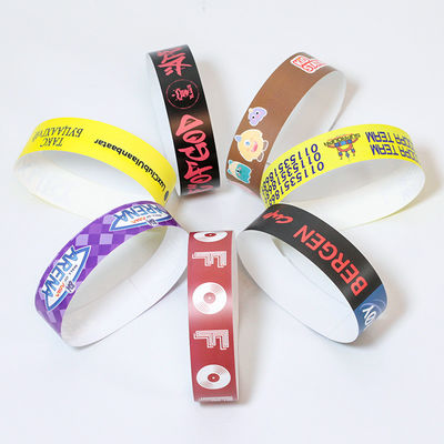 Pool Party Festival VIP Entry Tyvek Wristbands with Bar Coding and Adjustable Design