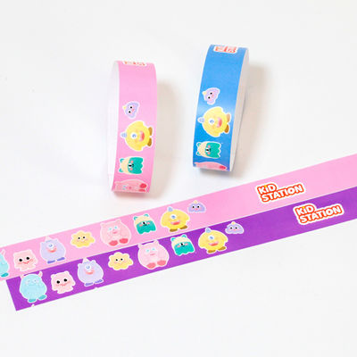Custom Festival Bracelet Numbering Barcoding Pool Party Festival Id VIP Entry Admission Waterproof Paper Band Wristband