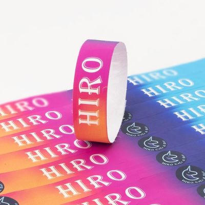 Custom Water Resistant Tyvek Paper Bracelets with Sequential Numbering