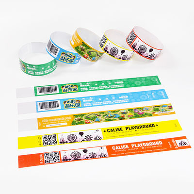 Customization Paper Bracelets Sequential Numbering Tyvek Paper Wristbands For Festival Event