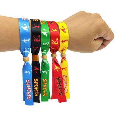 Concert Promotion Events Fabric Woven Cloth Wristbands with Various Designs and OEM Acceptable