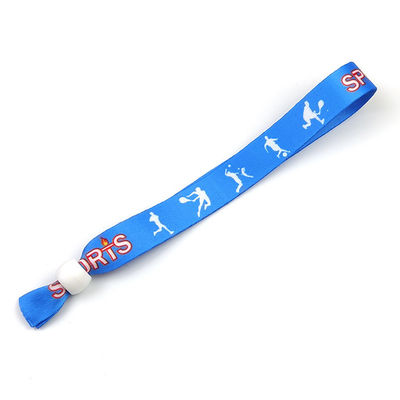 Fabric Woven Cloth Wristbands Custom Logo Gift Polyester Bracelet For Concert Promotion Events