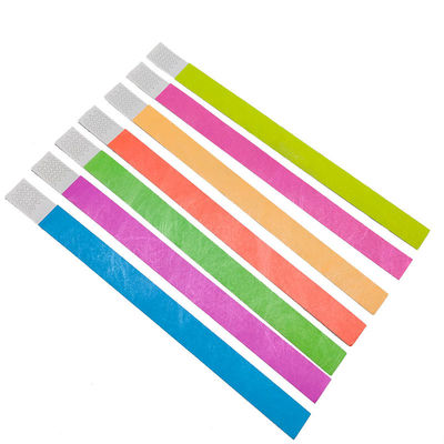 Waterproof and Adjustable Size Tyvek Paper Bracelets for Event Festival Custom Logo Printing