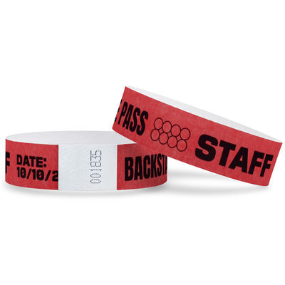 Full Color Printing Customizable Tyvek Paper Wristbands for Easy Crowd Control