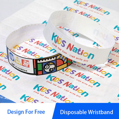 Custom Event Tyvek Paper Wristbands Durable Waterproof For Event Party Meeting Access Control
