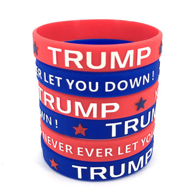 Advertising Event Wristband Custom Trump Silicone Bracelets with Heat Transfer Printing