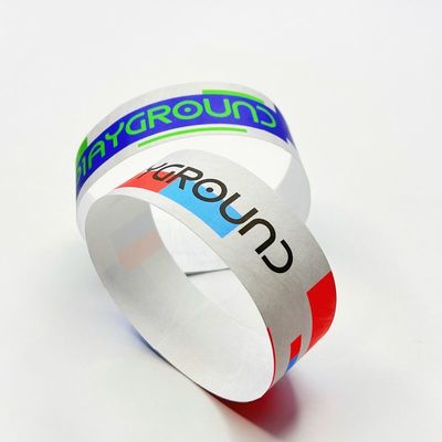 Waterproof Custom Logo Printing Tyvek Paper Wristbands for Event Party Meeting Access Control