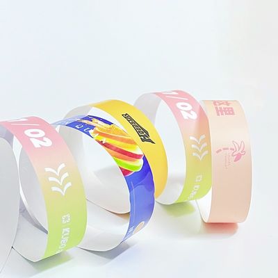 Numbered Event Tyvek Paper Wristbands Durable Waterproof For Event Party Meeting Easy And Access Control