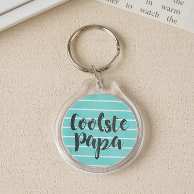 8mm Custom Acrylic Keychains Transparent/White Color OEM/ODM