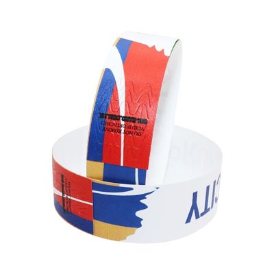 Chinese Manufacturer Serial Numbered Tyvek Material Wristband Waterproof Full Color Printing With Your Custom Logo