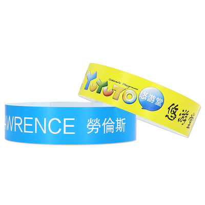 Cheap Paper Event Wristbands Logo Printed Waterproof And Tear Resistant Admission Paper Ticket Wrist Bands
