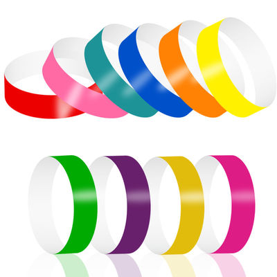 Cheap PP Paper Event Wristbands Logo Printed Water Resistant And Tear Resistant  Wrist Bracelet
