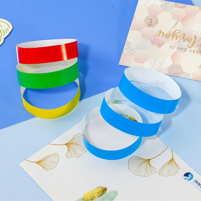 2025 Cheap PP Paper Event Wristbands Logo Printed Water Resistant And Tear Resistant  Wrist Bracelet