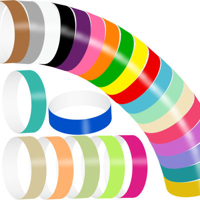 Adjustable Full Color Printing Synthetic Paper VIP Wristbands Logo Printed Waterproof Tear Resistant Event