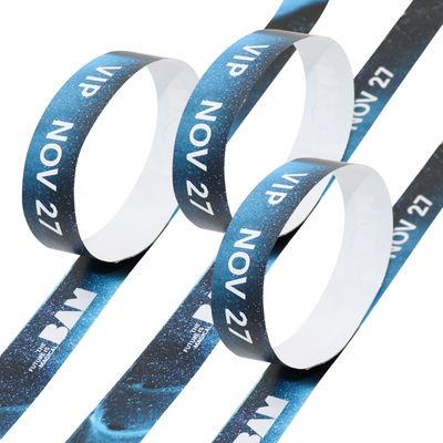 2025 Customized Logo Print  Paper Bracelets ID and Code personalized Wristband Tyvek Paper Wristband for events