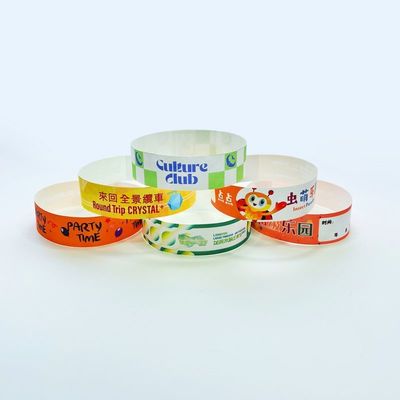 Wholesale Disposable Event Tyvek Wristbands Colorful Printing Logo Waterproof Paper Bracelets