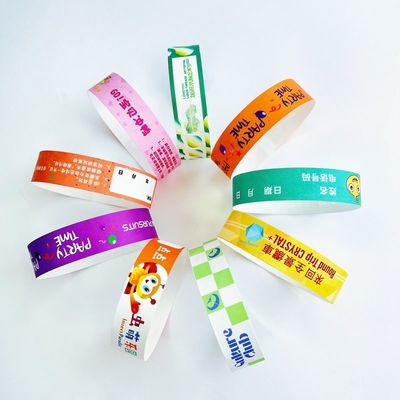 Disposable Tyvek Wristbands for Entertainment Events and Amusement Parks Heat Resistant