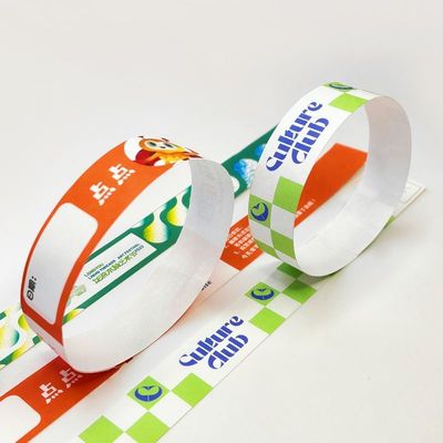 Bar Coding Waterproof Cool Car Tickets Bracelet Wristbands for Children's Park in White Red Blue or Customized