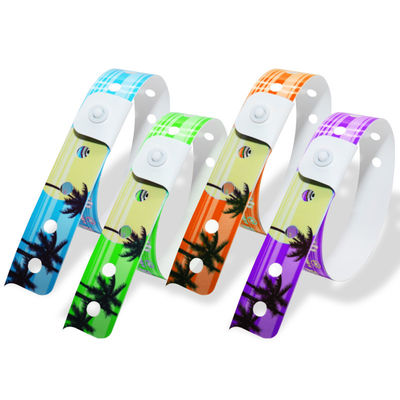 2025 Disposable ID Wristbands Vinyl PVC Custom L Shape Bracelet for Advertising Events