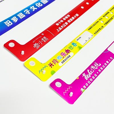 2025 Disposable L Shape Bracelet Custom Id Wristbands For Events Hotel