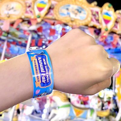 2025 Waterproof Custom Full Color Logo Plastic Bracelet For Events