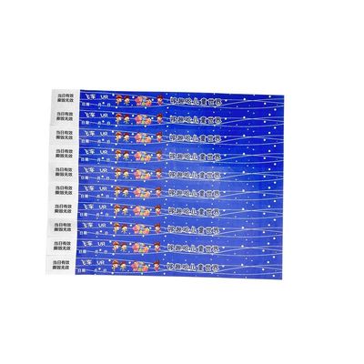 Custom Disposable Paper Wristbands Waterproof Events Tyvek Bracelet Paper Wristbands With Barcodes