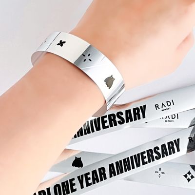 Plastic Occasion Party Wristbands with Personalized Logo and Glitter Holographic