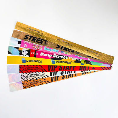 Shiny Colorful Glitter Holographic Party Wristbands with Personalized Logo in Plastic Material