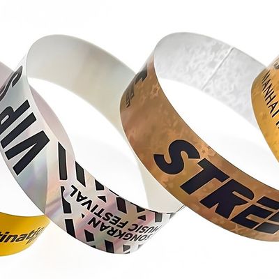 Custom Silver/Gold Glitter Wristbands for Party Shiny Holographic Style