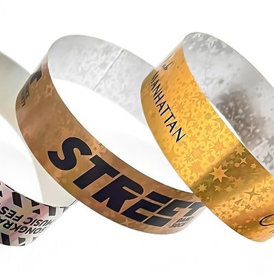 Event Concert Holographic Personalized Wristbands Glitter Style for Adults and Kids