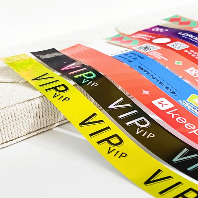 Adjustable Size Paper Event Wristbands Printable In Neon Colors 1